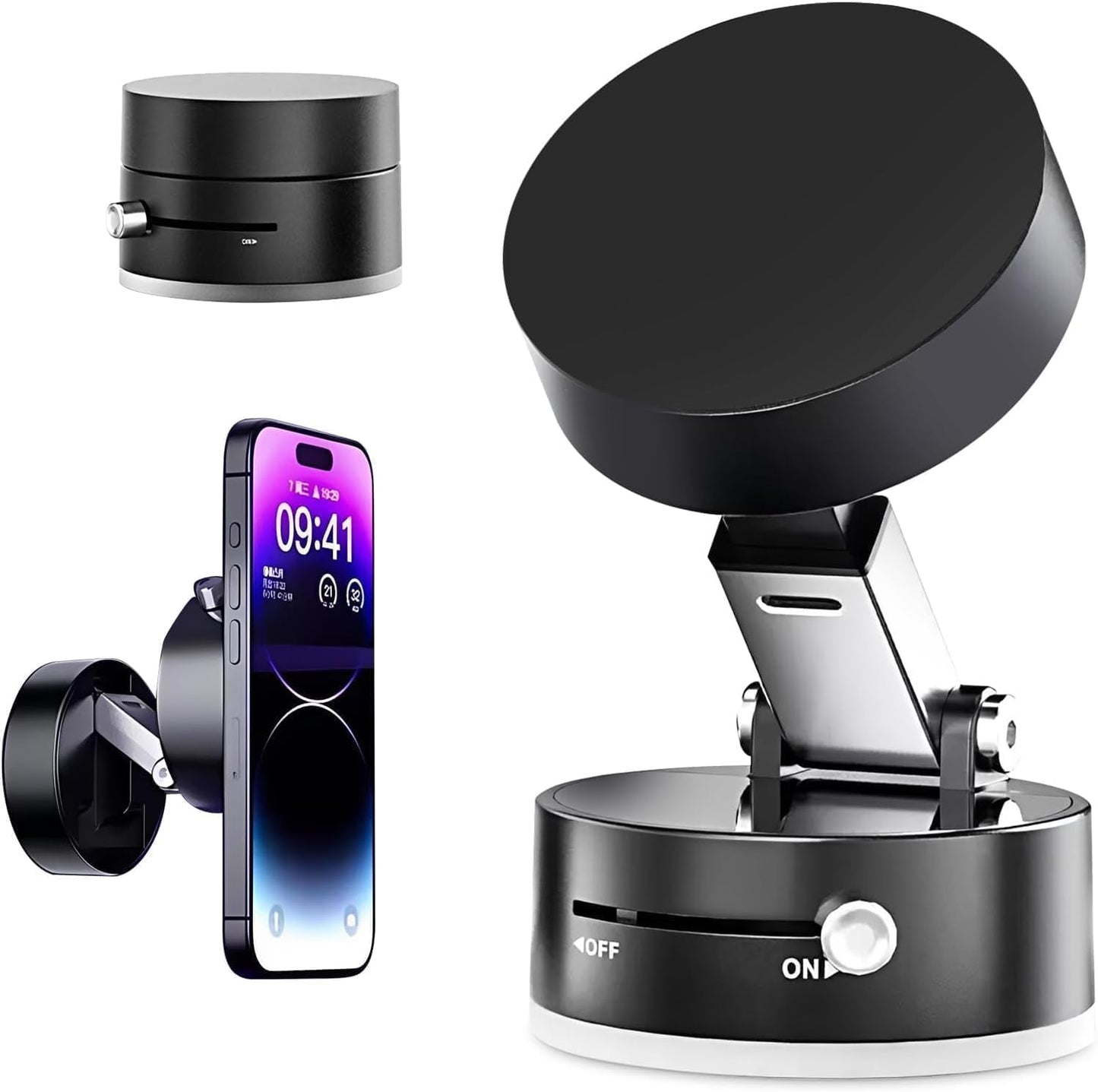 Magnetic Phone Car Mount with Wireless Charging